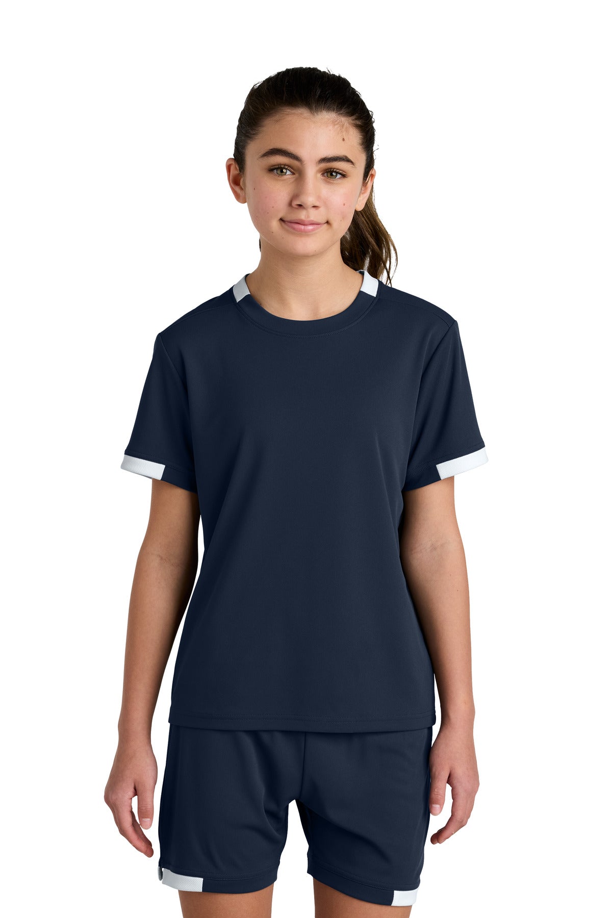 Sport-TekÂ® Youth Club Short Sleeve Crew YST440