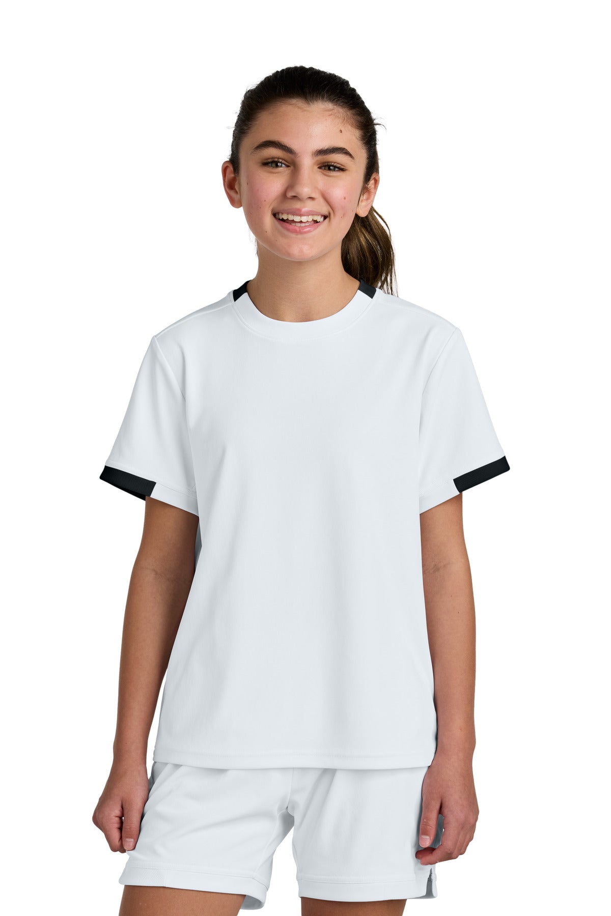 Sport-TekÂ® Youth Club Short Sleeve Crew YST440