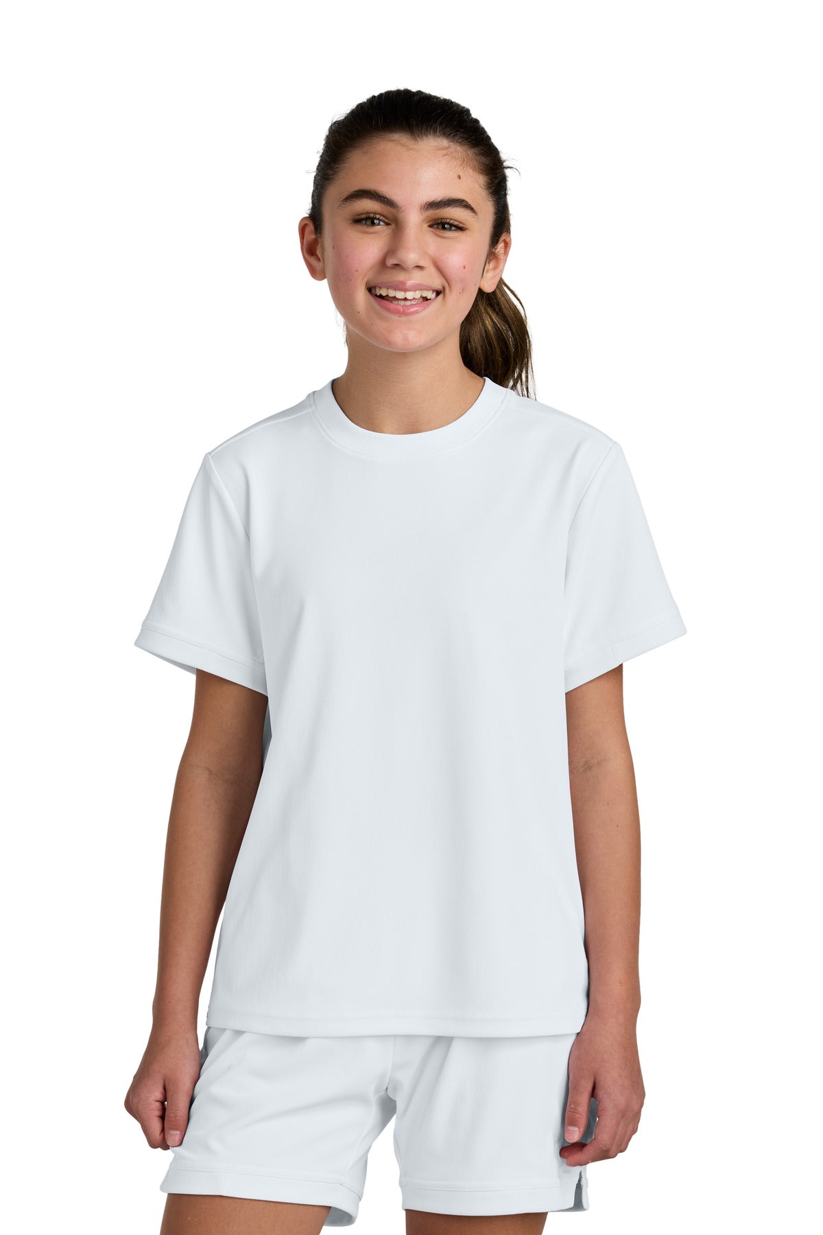 Sport-TekÂ® Youth Club Short Sleeve Crew YST440