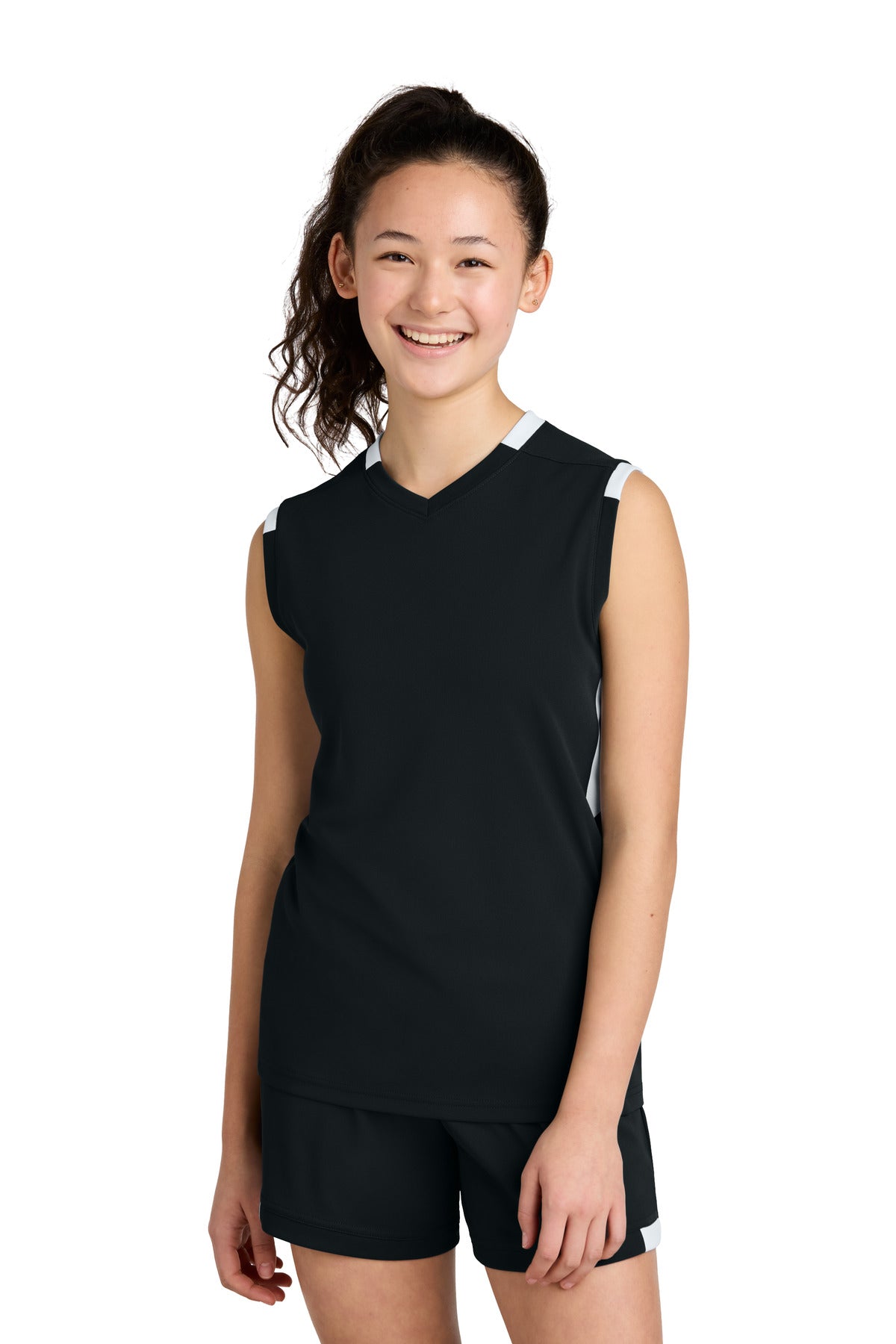 Sport-TekÂ® Youth Club Sleeveless V-Neck YST441