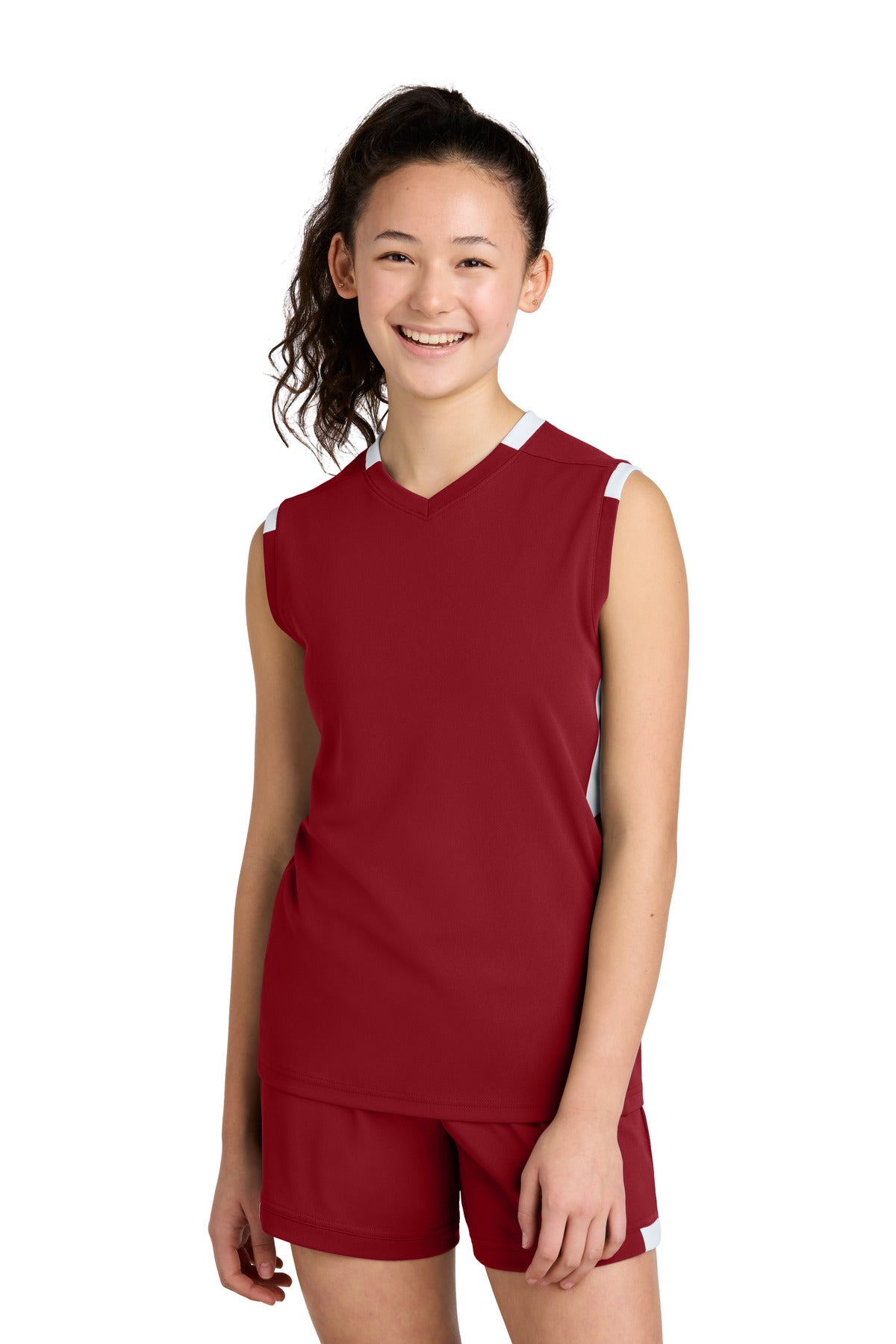 Sport-TekÂ® Youth Club Sleeveless V-Neck YST441