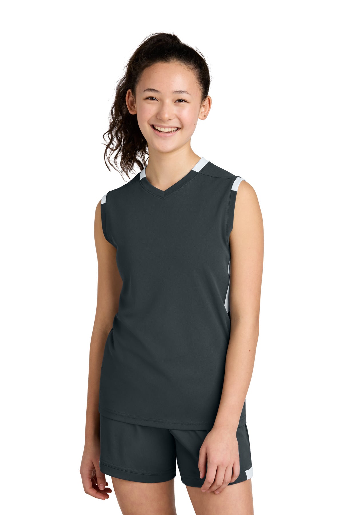 Sport-TekÂ® Youth Club Sleeveless V-Neck YST441