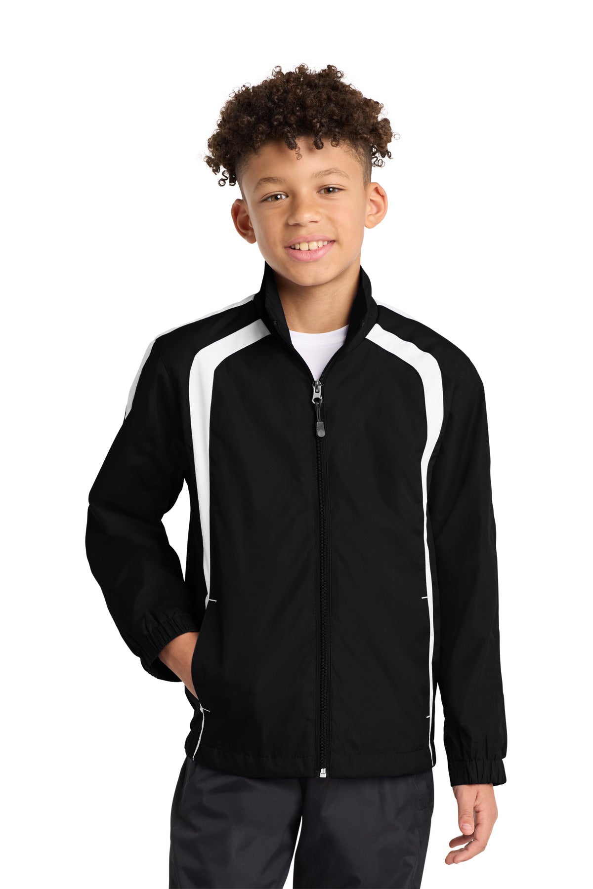 Sport-TekÂ® Youth Colorblock Raglan Jacket. YST60