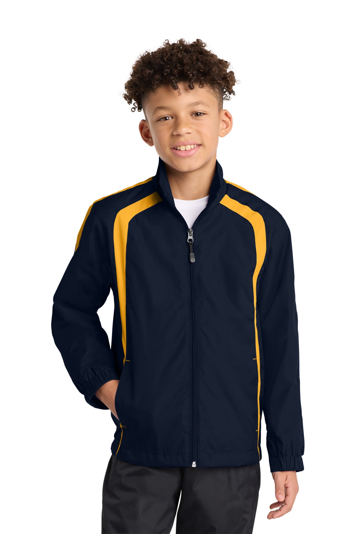 Sport-TekÂ® Youth Colorblock Raglan Jacket. YST60