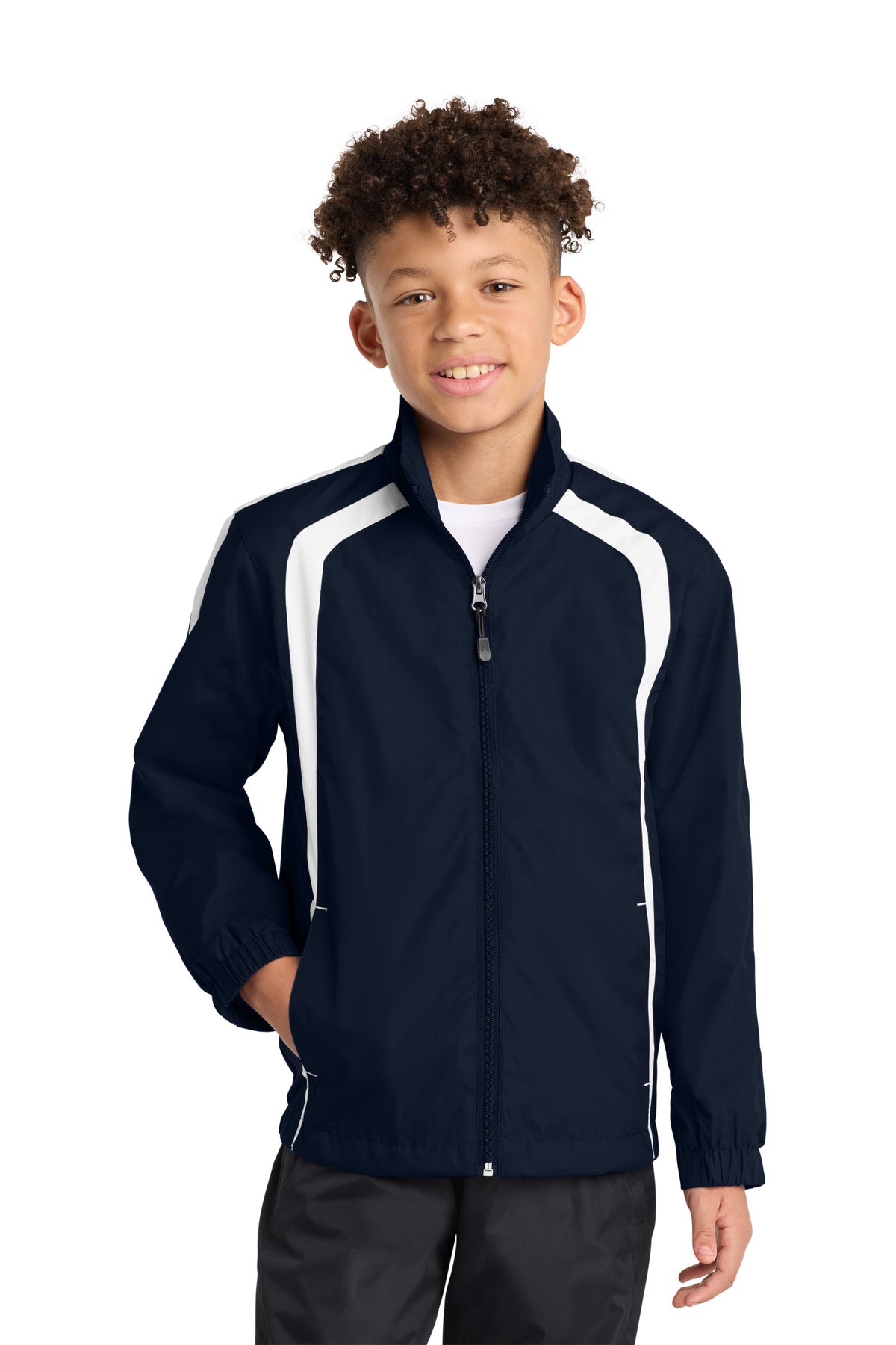 Sport-TekÂ® Youth Colorblock Raglan Jacket. YST60