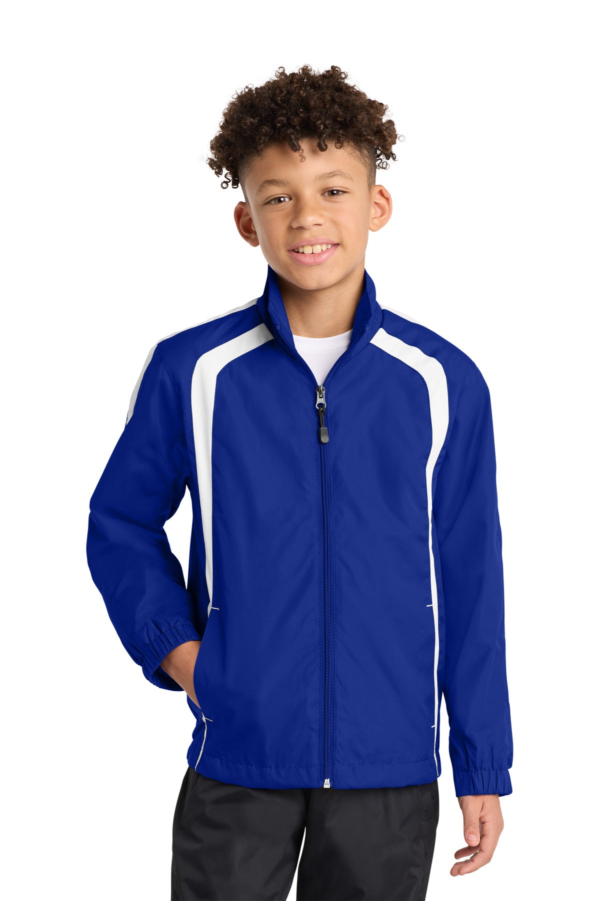 Sport-TekÂ® Youth Colorblock Raglan Jacket. YST60