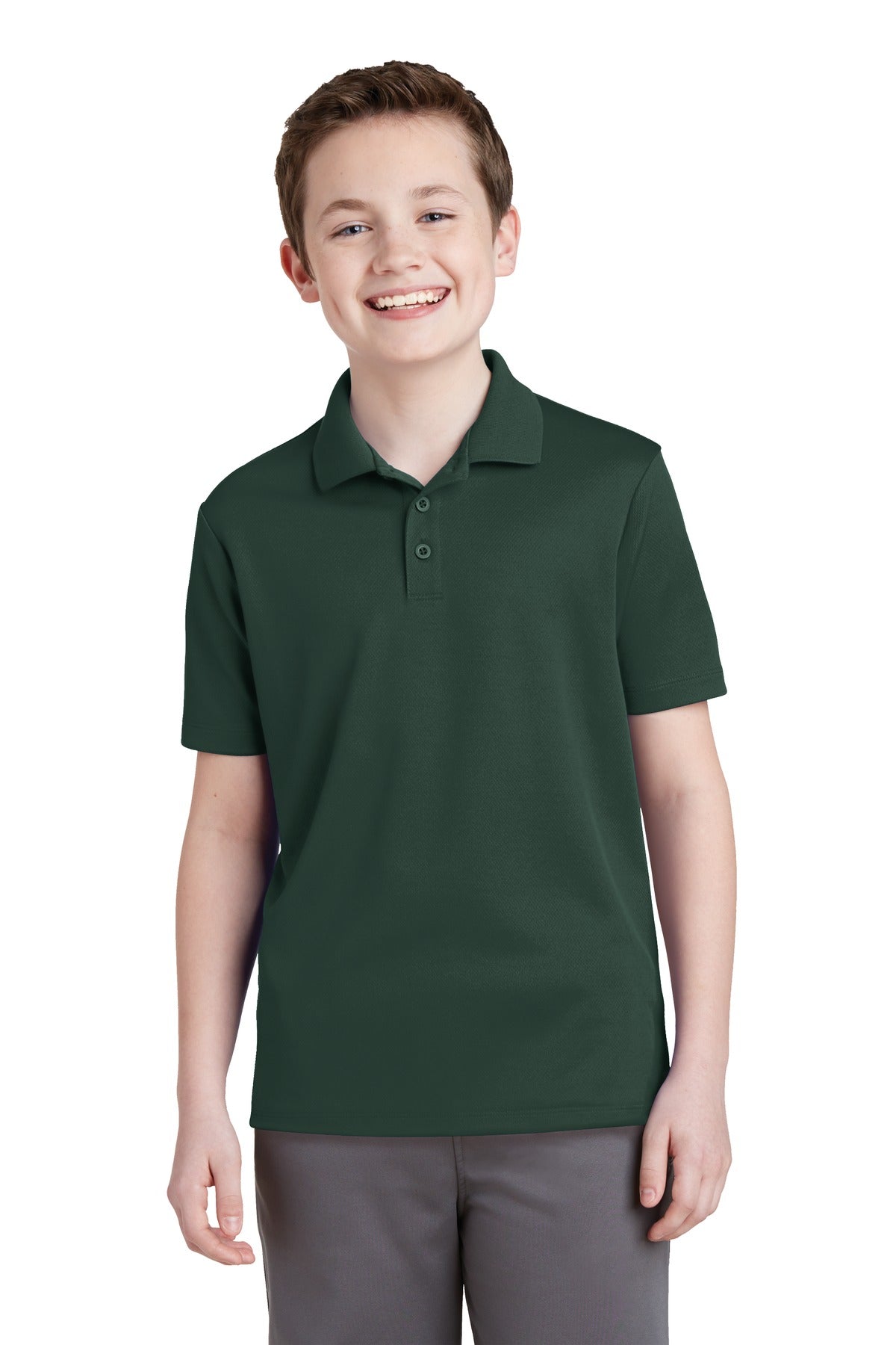 Sport-TekÂ® Youth PosiChargeÂ® RacerMeshÂ® Polo. YST640