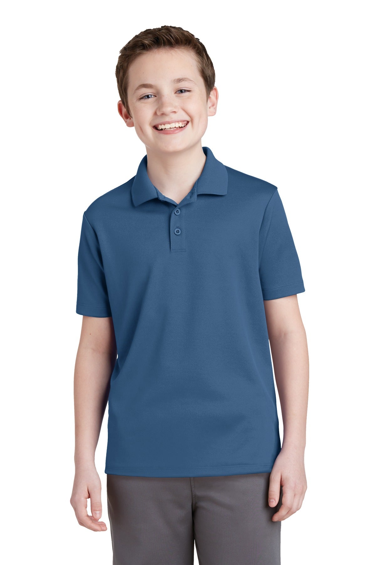 Sport-TekÂ® Youth PosiChargeÂ® RacerMeshÂ® Polo. YST640