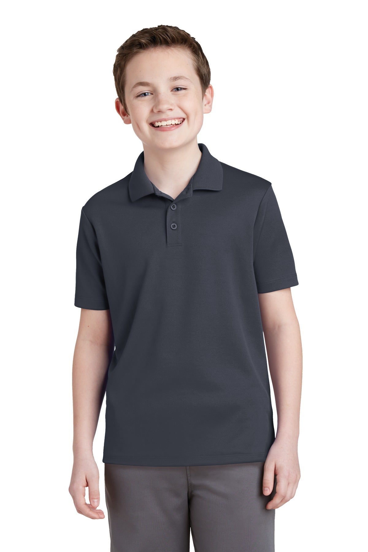 Sport-TekÂ® Youth PosiChargeÂ® RacerMeshÂ® Polo. YST640