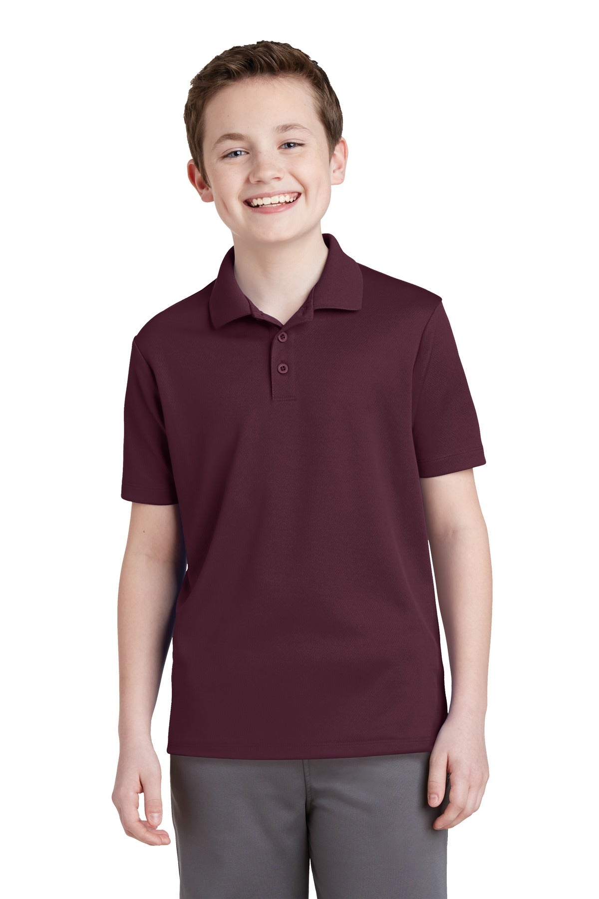 Sport-TekÂ® Youth PosiChargeÂ® RacerMeshÂ® Polo. YST640