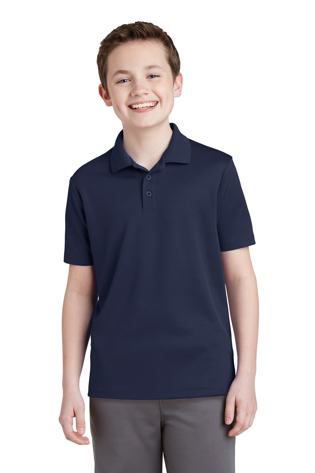 Sport-TekÂ® Youth PosiChargeÂ® RacerMeshÂ® Polo. YST640