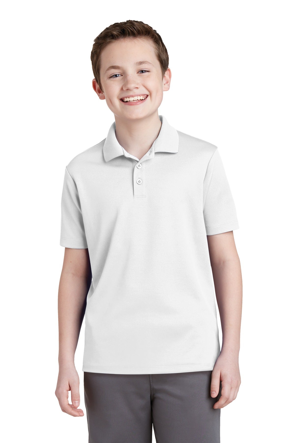 Sport-TekÂ® Youth PosiChargeÂ® RacerMeshÂ® Polo. YST640
