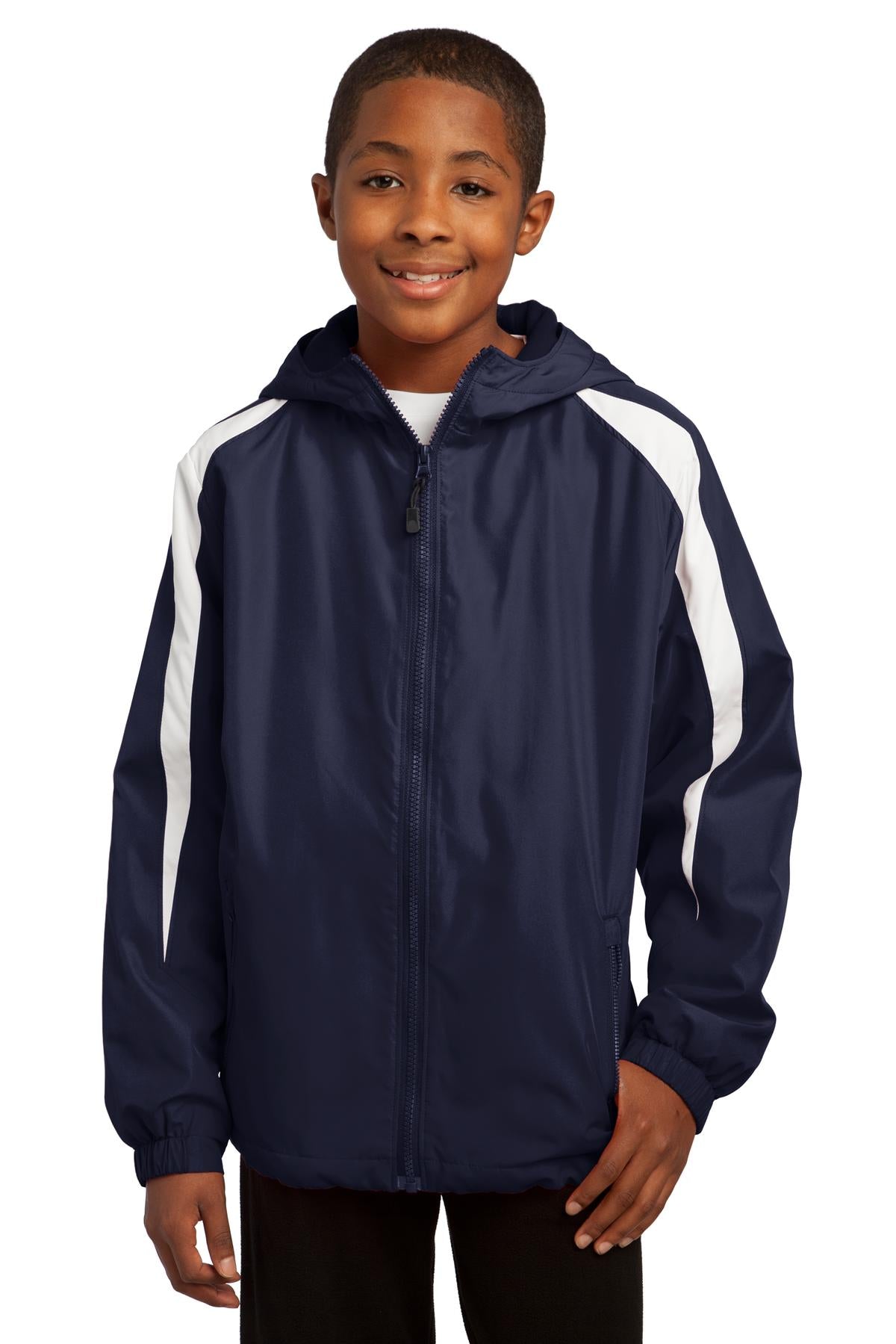 Sport-TekÂ® Youth Fleece-Lined Colorblock Jacket. YST81