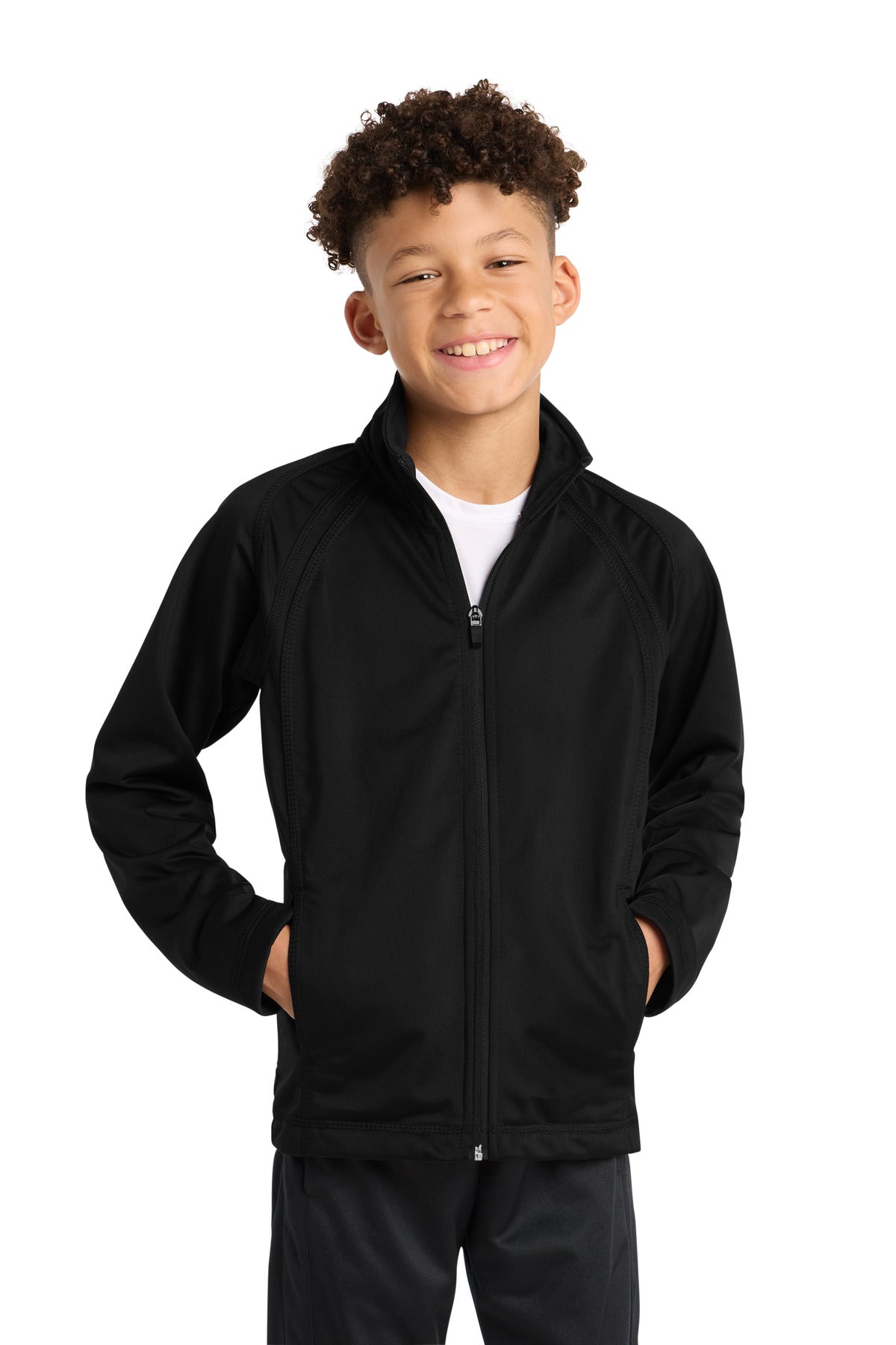 Sport-TekÂ® Youth Tricot Track Jacket. YST90