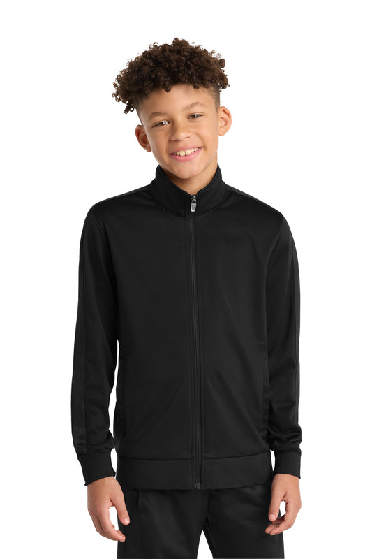 Sport-Tek Â® Youth Tricot Sleeve Stripe Track Jacket. YST94