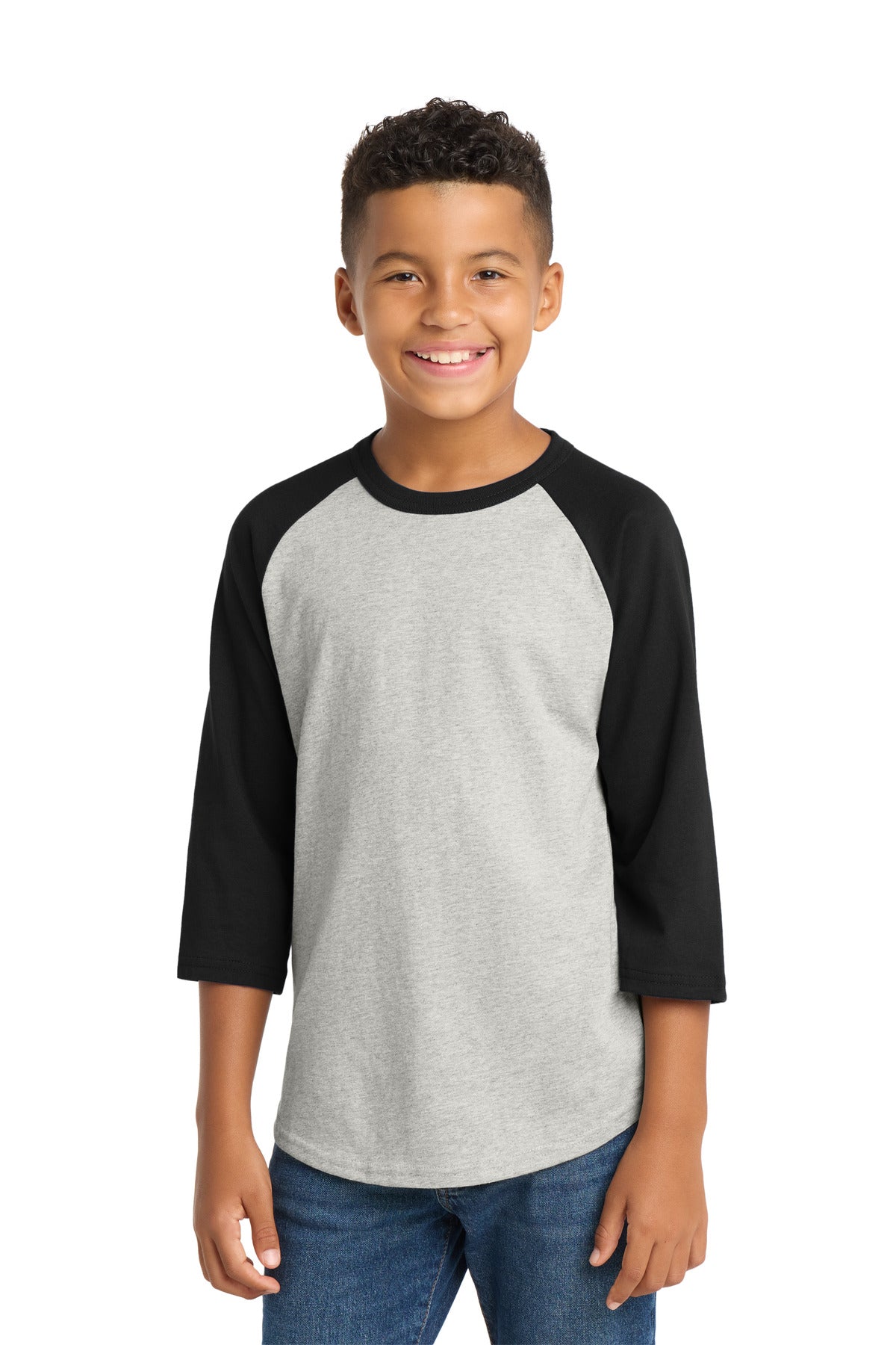Sport-TekÂ® Youth Colorblock Raglan Jersey.  YT200