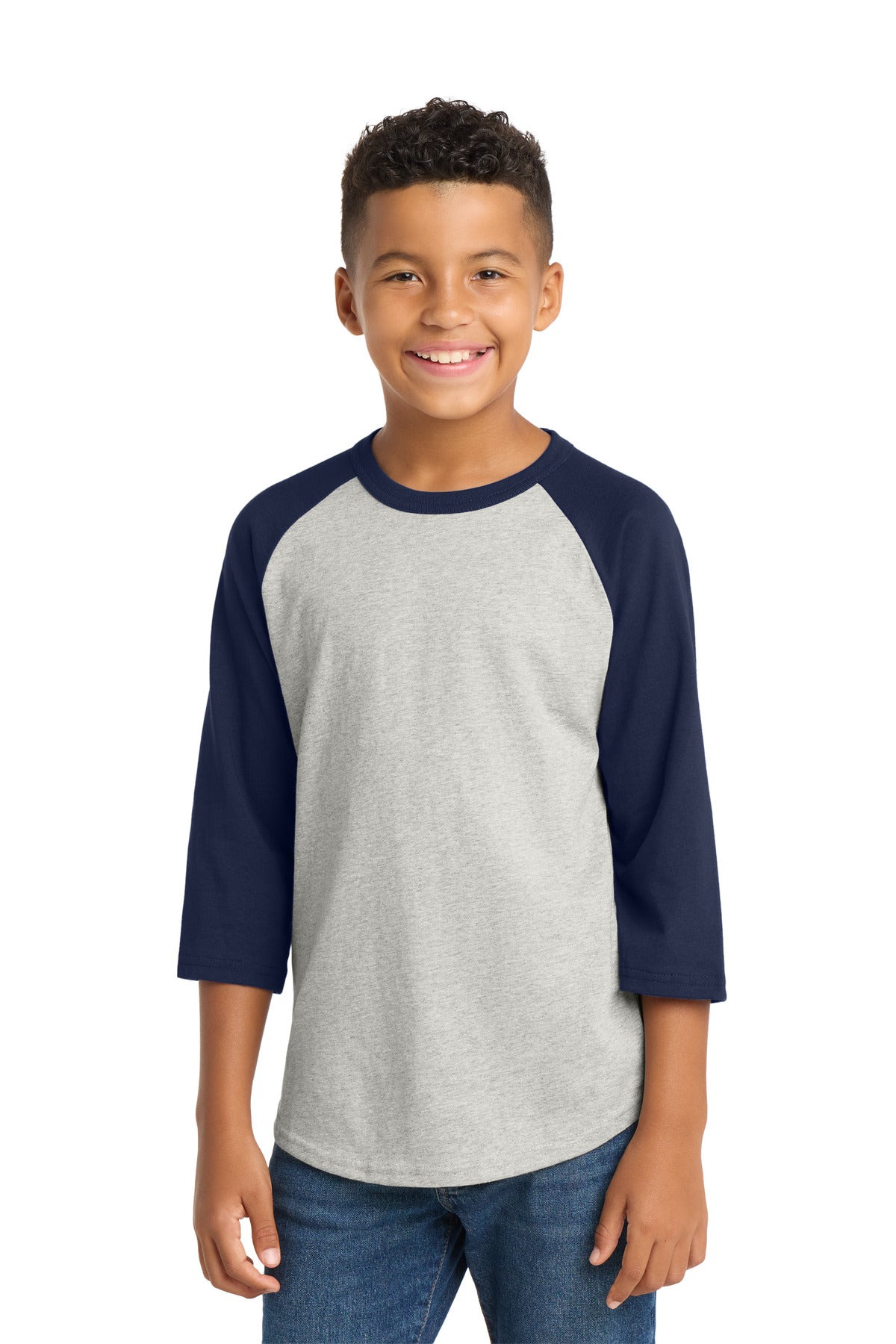 Sport-TekÂ® Youth Colorblock Raglan Jersey.  YT200