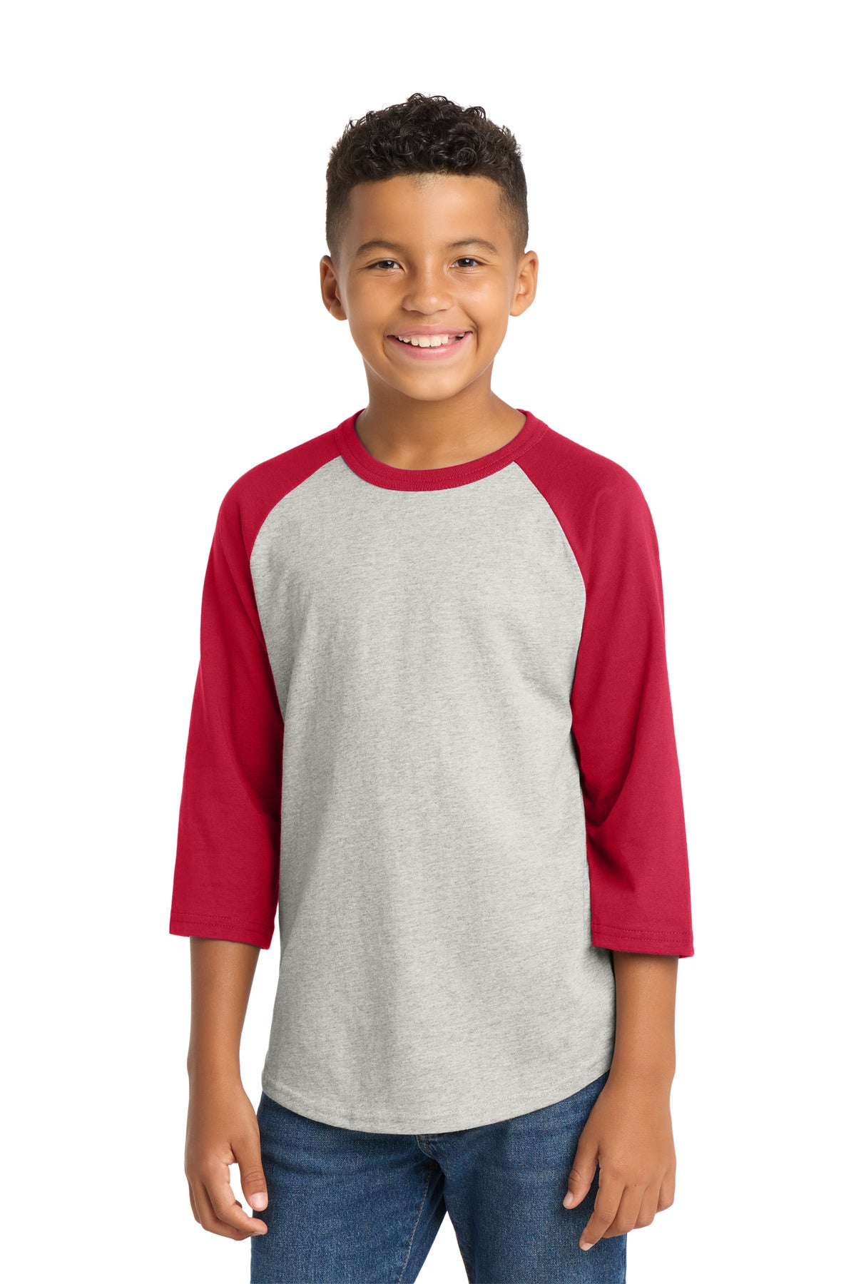 Sport-TekÂ® Youth Colorblock Raglan Jersey.  YT200