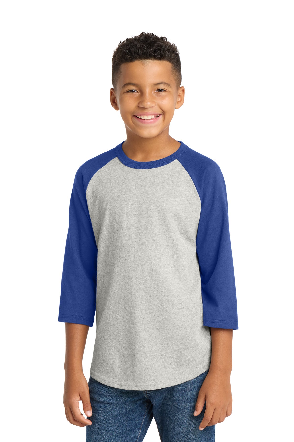 Sport-TekÂ® Youth Colorblock Raglan Jersey.  YT200
