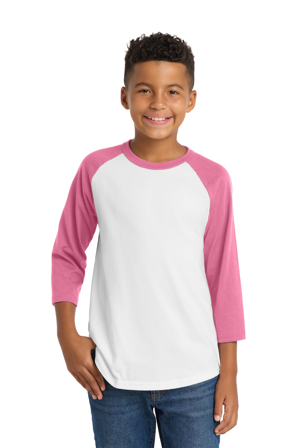 Sport-TekÂ® Youth Colorblock Raglan Jersey.  YT200