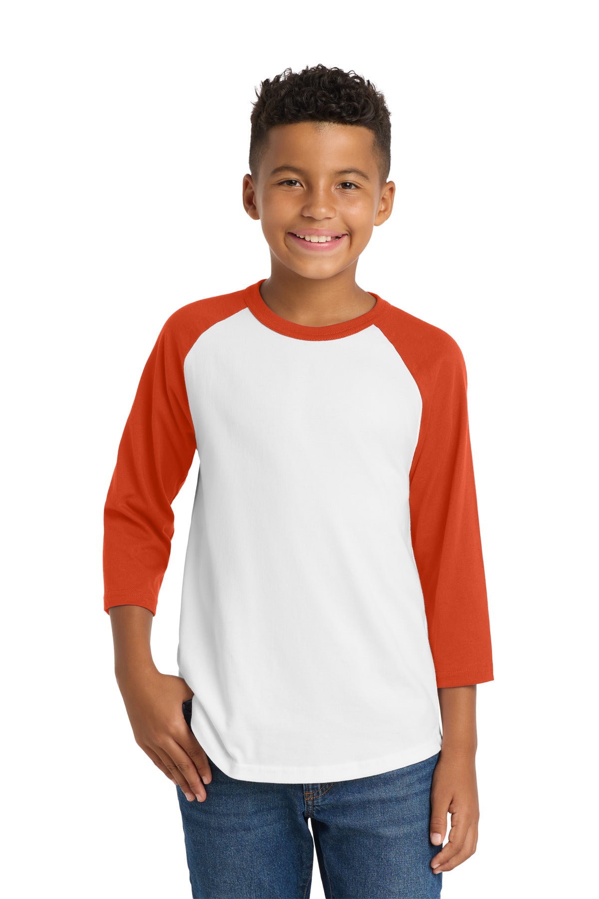 Sport-TekÂ® Youth Colorblock Raglan Jersey.  YT200